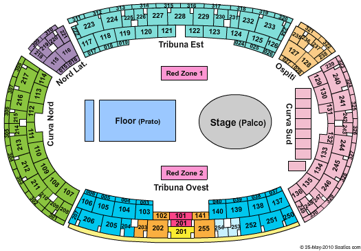 Stadio Olimpico di Torino U2 Seating Chart